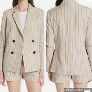 Tibi split sleeve double breasted blazer
